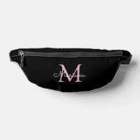 personalised  black pink minimalist monogram