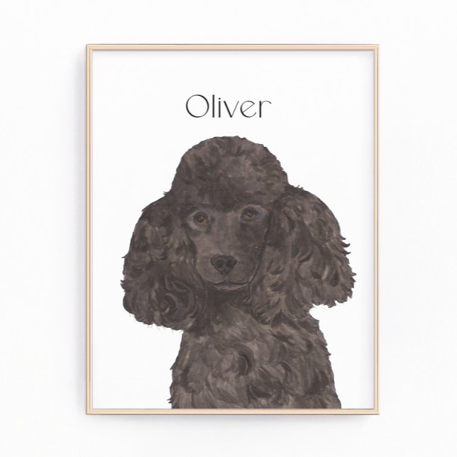 Personalised Black Poodle Art Photo Print (Creator Uploaded)
