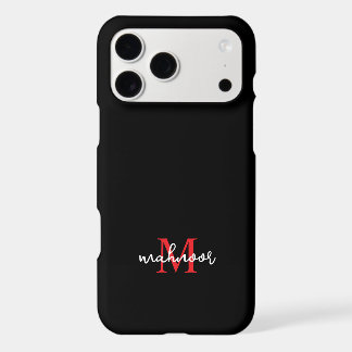 Personalised Black & Red iPhone 17 phone Case