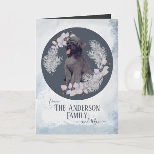 Personalised Black Russian Terrier Christmas Holiday Card