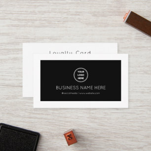 Personalised Black Simple, Modern, Minimalist Loyalty Card