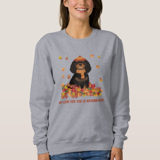 Personalised Black & Tan Cavalier Spaniel    Sweatshirt (Front)