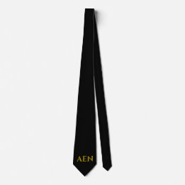 Personalised Black Tie and Gold Monogram