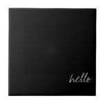 Personalised Black Tile<br><div class="desc">Black was one of the first colours used by artists in neolithic cave paintings. In the 14th century Europe, it was worn by royalty, clergy, judges, and government officials. It was worn by English romantic poets, businessmen, and statesmen in the 19th century, and became a high fashion colour in the...</div>