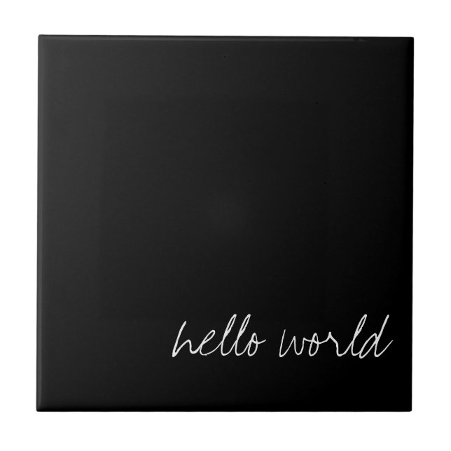 Personalised Black Tile (Front)