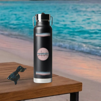 Personalised Black Twilight Water Bottle