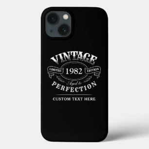 Personalised Black Vintage Aged To Perfection iPhone 13 Case