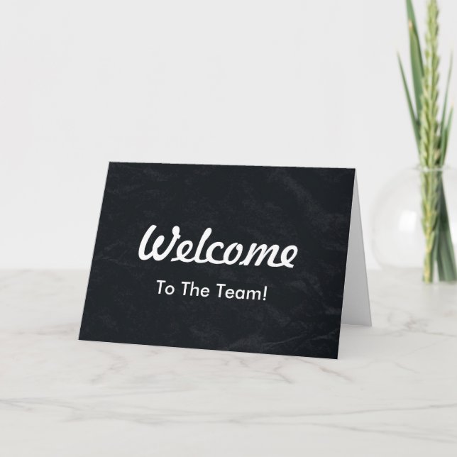 Personalised Black Welcome Card (Front)