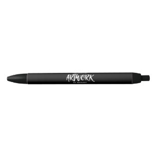Personalised Black White Artist Keepsake Ink Pen