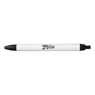 Personalised black white custom name cute text blue ink pen