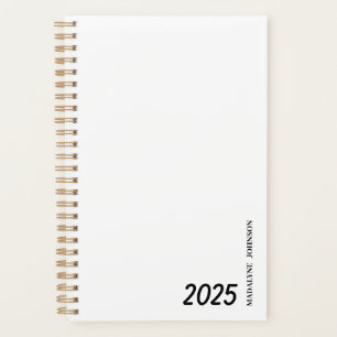 Personalised Black & White Dated My Daily Planner