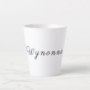 Personalised Black & White Latte Mug