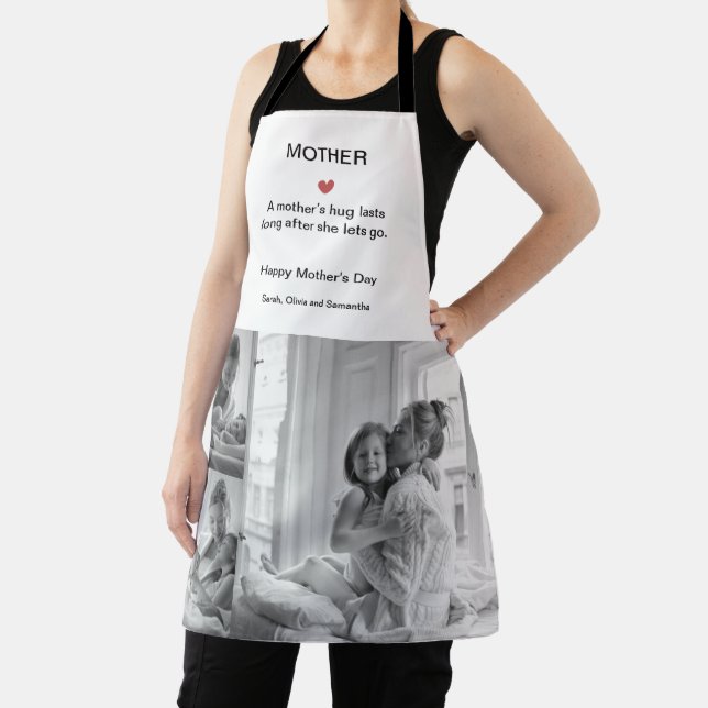 Personalised Black & White Photo Collage Apron (Insitu)
