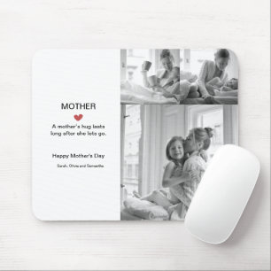 Personalised Black & White Photo Collage Mousepad 