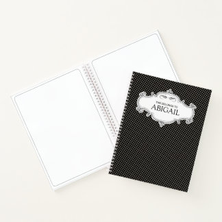 Personalised Black & White Polka Dots Sketch Book