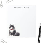 Personalised Black White Tuxedo Cat Notepad<br><div class="desc">Elevate your note-taking experience with the Personalised Black White Tuxedo Cat Notepad. This stylish notepad features a charming monochromatic design with a customisable touch,  making it the purr-fect companion for jotting down thoughts,  ideas,  and reminders.</div>