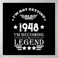 Personalised black white vintage 75th birthday 