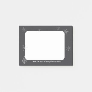 Personalised Blackboard Snowflake Design Post-it Notes