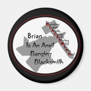 Personalised Blacksmith Magnet