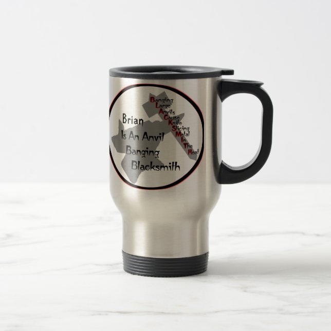 Personalised Blacksmith Travel Mug (Right)