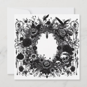 Personalised Blank Card - Black and White Template