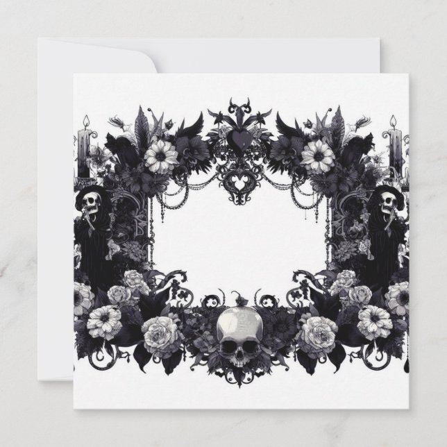 Personalised Blank Card - Black and White Template (Front)