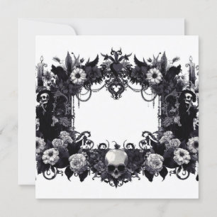 Personalised Blank Card - Black and White Template