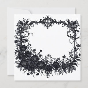 Personalised Blank Card - Black and White Template