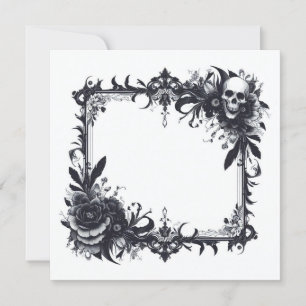 Personalised Blank Card - Black and White Template