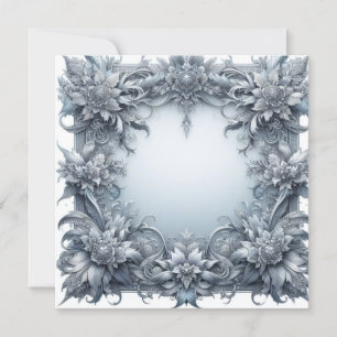 Personalised Blank Card Template - Silver Grey