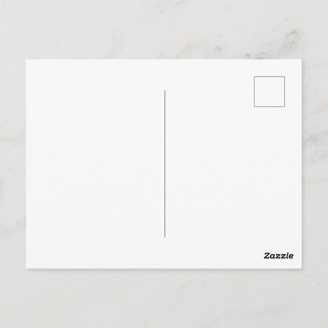 Personalised Blank White Postcard for Messages (Back)