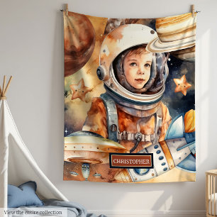 Personalised Blanket Astronaut Theme