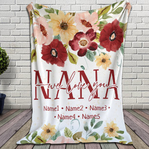 Personalised Blanket for Grandmother with Names