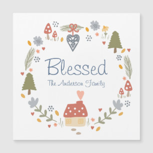 Personalised Blessed Cosy Country Hygge card