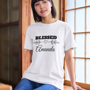 Personalised BLESSED Heart Christian T-Shirt