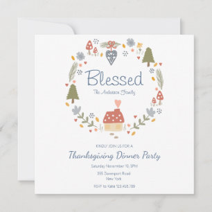 Personalised Blessed Thankful Dinner Party