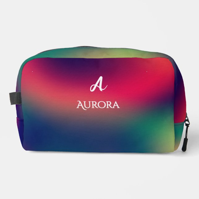 Personalised Blissful Aurora Dopp Kit (Front)