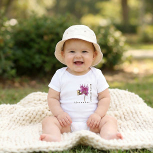 Personalised Bloom and Buzz Baby Bodysuit