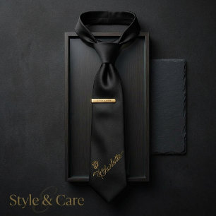 Personalised Bloom Design Custom Name Neck Tie