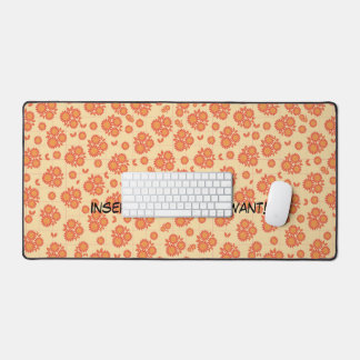 Personalised Blossom Refreshing orange Desk Mat