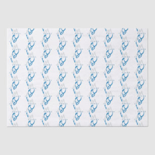 Personalised Blue Abstract Iceberg Inspirational Tissue Paper