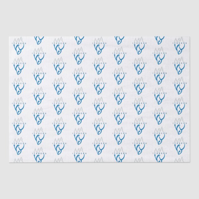 Personalised Blue Abstract Iceberg Inspirational Tissue Paper (Front)