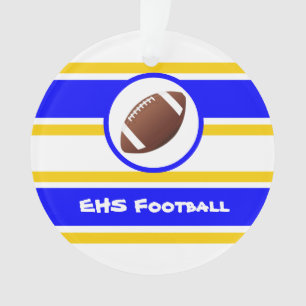 Personalised Blue and Gold Football Ornament
