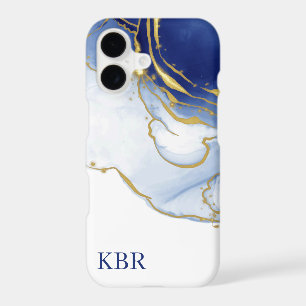 Personalised Blue and Gold Glitter