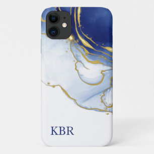 Personalised Blue and Gold Glitter Case-Mate iPhone Case