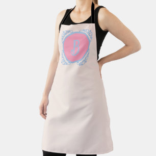 Personalised Blue and Pink All-Over Print Apron