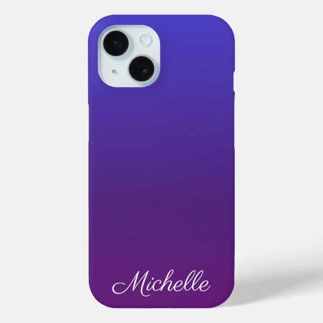 Personalised blue and purple ombre Case-Mate iPhone case (Back)