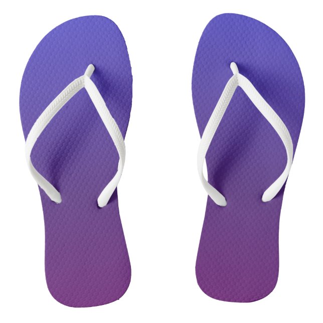 Personalised blue and purple ombre jandals (Footbed)