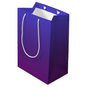 Personalised blue and purple ombre medium gift bag