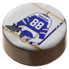 Personalised Blue and White Ice Hockey Jersey